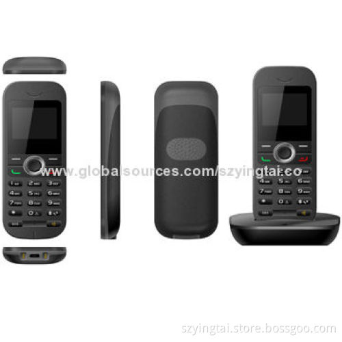 1.8-inch feature phone with desktop charger, supports GPRS, GSM 850/900/1800/1900MHz